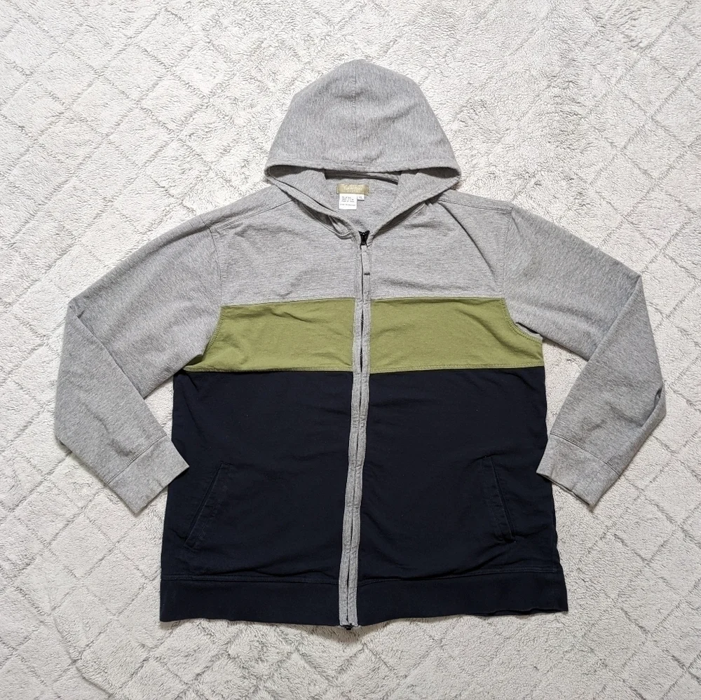 The Territory Ahead Jacket Men's XL Blue Green Gray Color block Full Zip Hooded